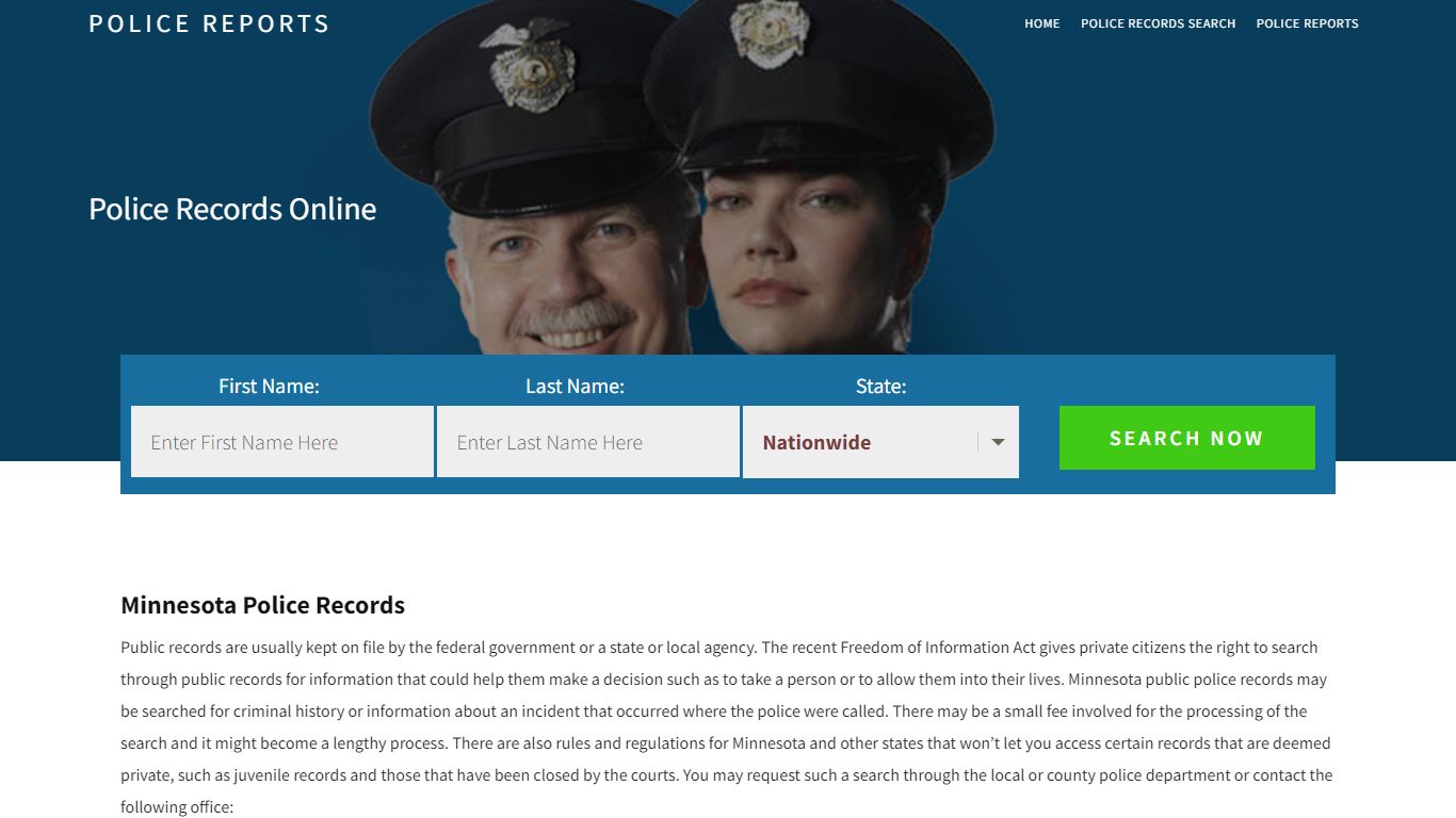 Minnesota Police Records | Get Instant Reports On People